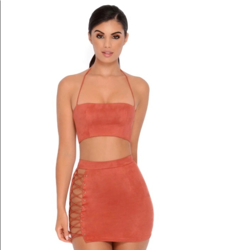 Two piece laced matching set